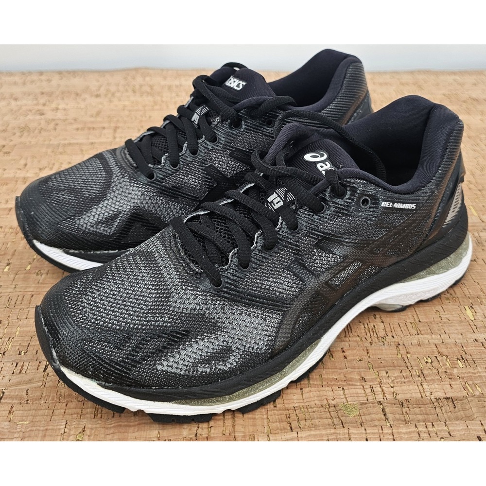 ASICS Gel-Nimbus 19 Shoes Womens 6 Black Running Training Sneakers T750N